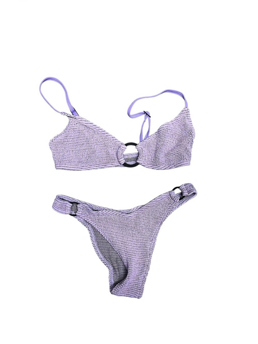 Bond Eye Lilac Textured Ring Bikini Set